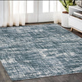 5' X 8' Gray And Ivory Geometric Area Rug