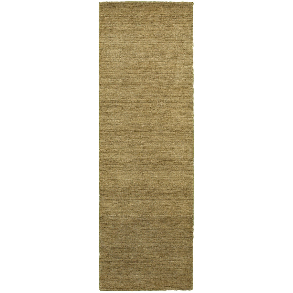 8' Gold Wool Hand Tufted Runner Rug