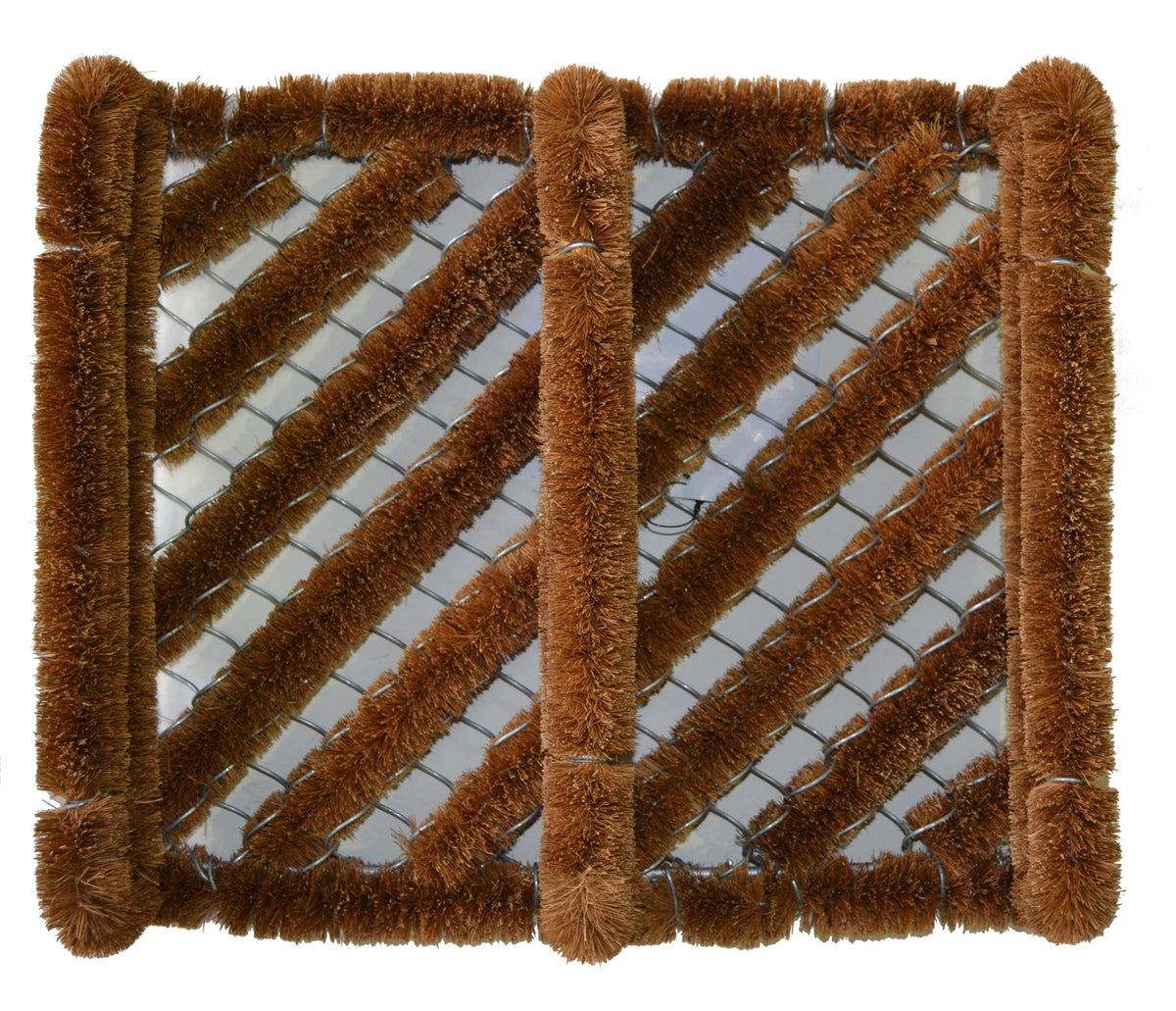 12'' X 14'' Brown Coir Geometric Outdoor Boot Scraper