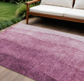 8' X 10' Merlot Blush And Pink Ombre Washable Indoor Outdoor Area Rug