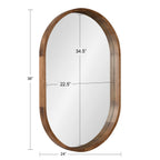 Hutton Wood Framed Capsule Mirror