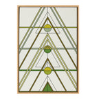 Sylvie Mid Century Modern Retro Tree Framed Canvas by The Creative Bunch Studio