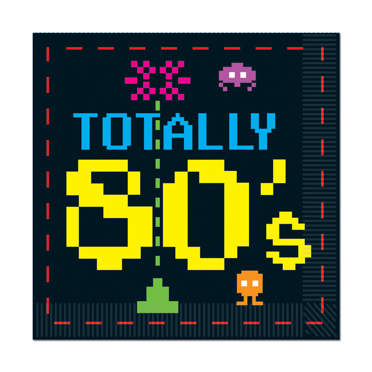 80S Luncheon Napkins (Pack Of 12)