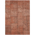 10' X 14' Salmon Copper And Gray Patchwork Washable Indoor Outdoor Area Rug