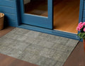 3' X 5' Taupe Brown And Beige Patchwork Washable Indoor Outdoor Area Rug