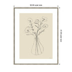 Floral Vase by Gabrielly Guedes Framed Wall Art Print