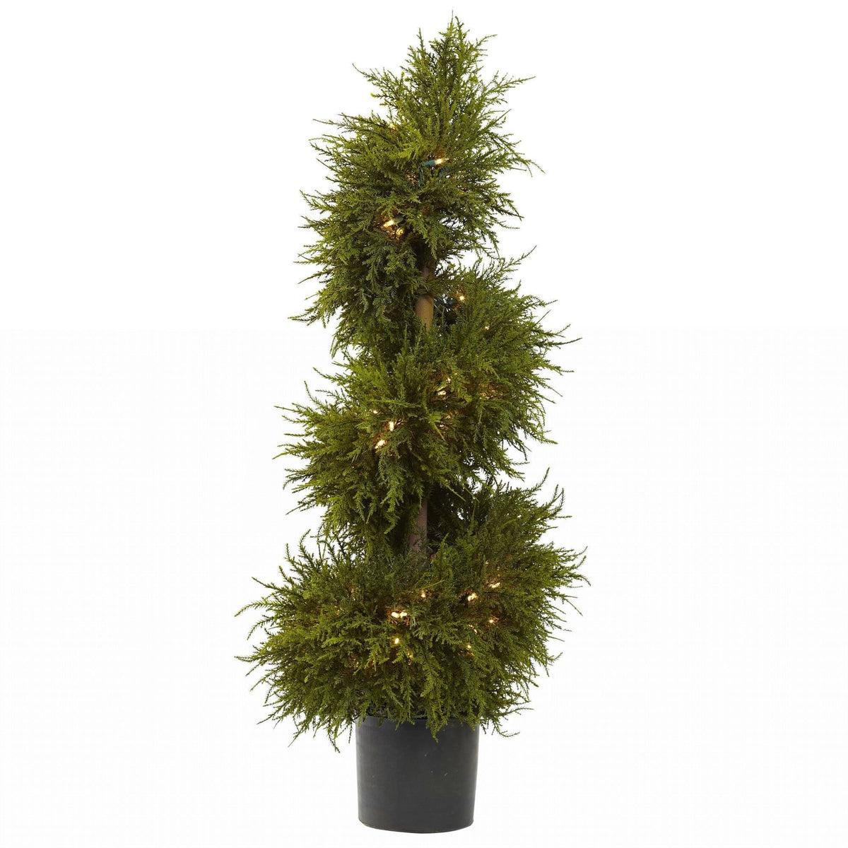 43 Cedar Spiral Topiary W/Lights