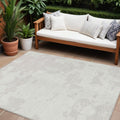 9' X 12' Ivory And Gray Abstract Washable Indoor Outdoor Area Rug