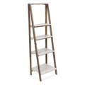 Maison Ferme 4 Tier Foldable Shelf Display with Smooth White Accent