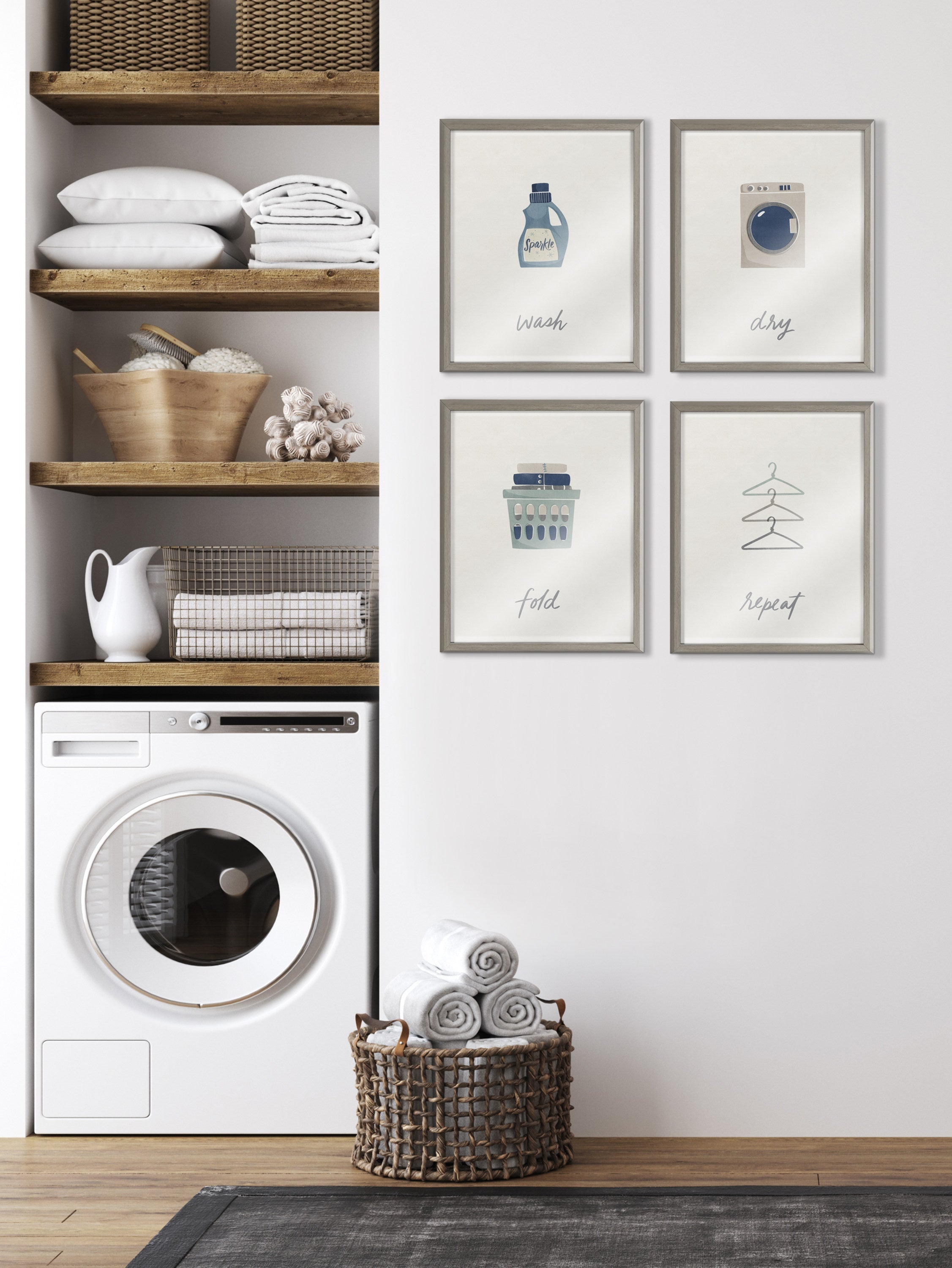 Blake Repeat Framed Printed Glass by Elizabeth Silver