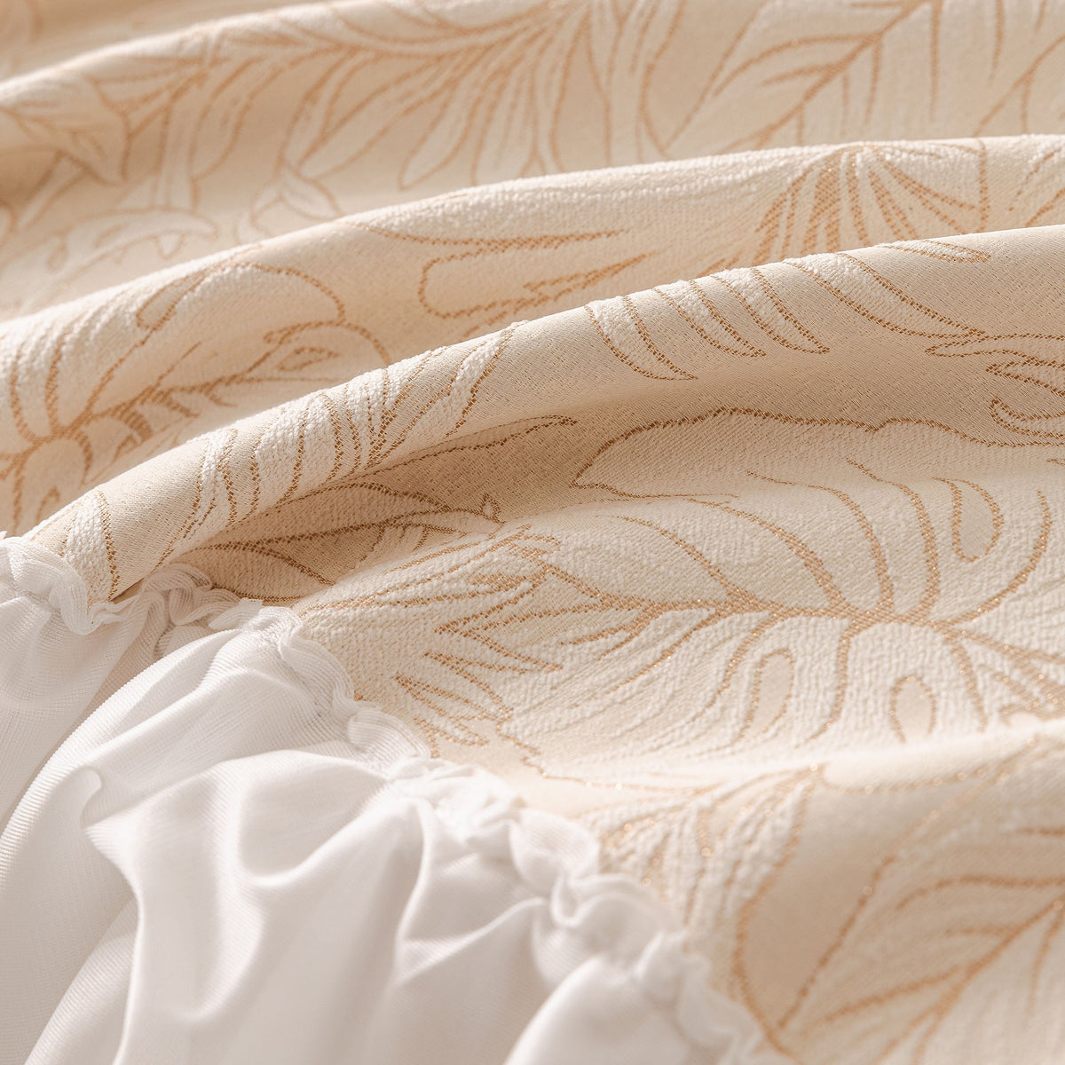 French Chic Style Ruffle Floral Cover Throws for Sofas, Decorative Couch Covers