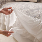 French Chic Style Ruffle Floral Cover Throws for Sofas, Decorative Couch Covers