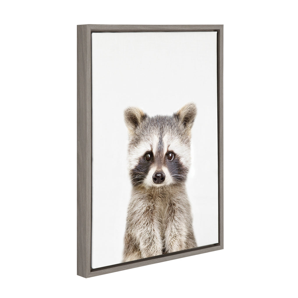 Sylvie Raccoon Framed Canvas by Amy Peterson Art Studio