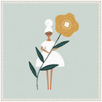 Sylvie Flower Girl Framed Canvas by Duchess Plum