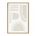 Sylvie Burst Neutral Framed Canvas by Statement Goods