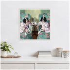 Sylvie Coffee Hour Framed Canvas by Mary Sparrow
