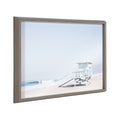 Blake Pale Blue Life Guard Tower Framed Printed Glass by Caroline Mint