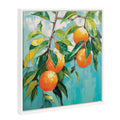 Sylvie Beaded Orange Tree Framed Canvas by The Creative Bunch Studio