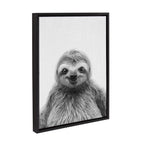 Sylvie Sloth Framed Canvas by Simon Te Tai