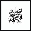 Organic Lines BW Grayscale by Statement Goods Framed Wall Art Print