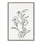 Sylvie Botanical Sketch Print No 2 Framed Canvas by The Creative Bunch Studio