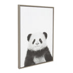 Sylvie Panda Framed Canvas by Simon Te Tai