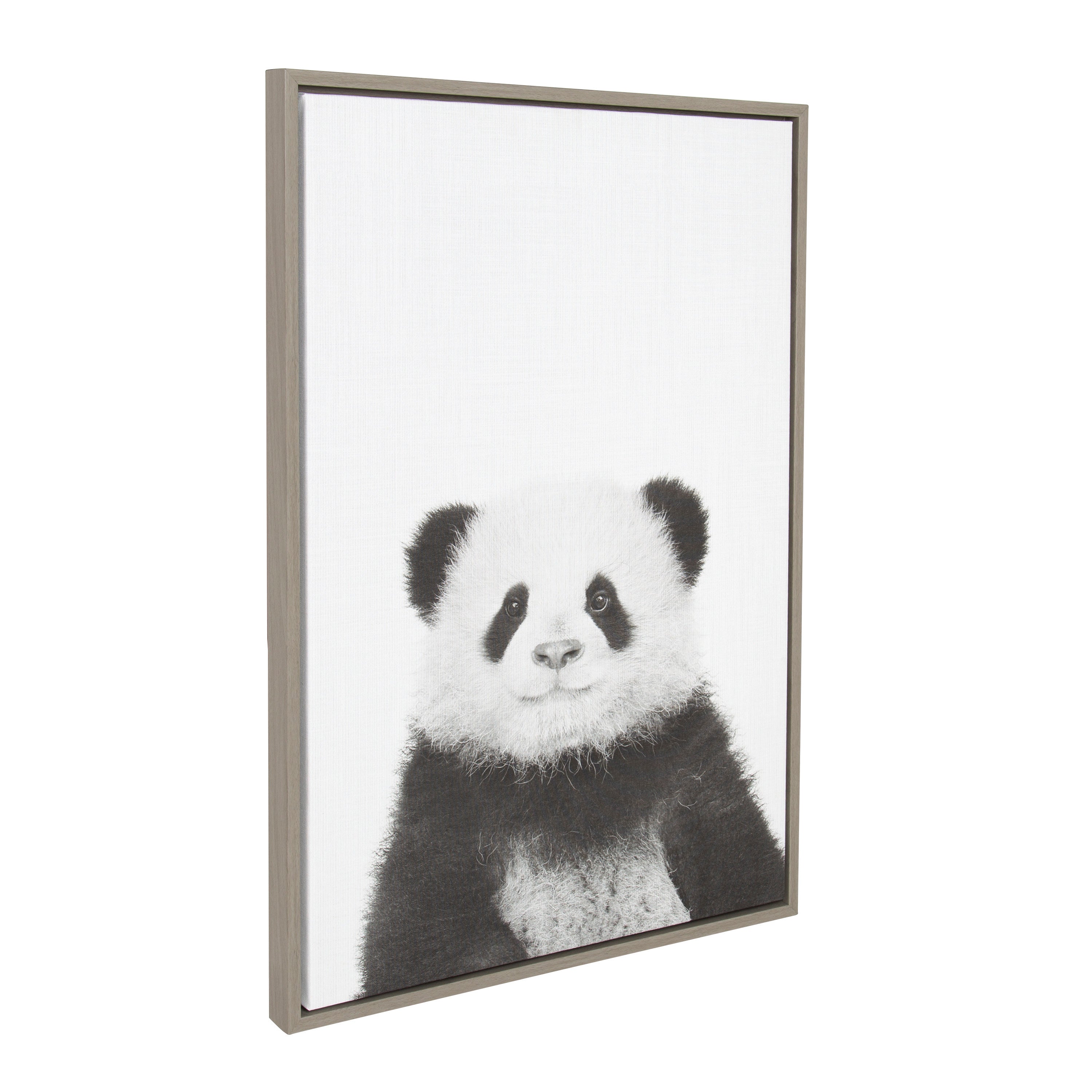 Sylvie Panda Framed Canvas by Simon Te Tai