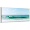 Sylvie Beach Ocean Day over Blue Clear Waters Framed Canvas by Alicia Abla