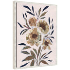 Sylvie Muted Paintrely Florals Framed Canvas by Nikita Jariwala