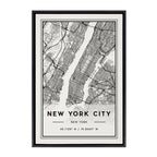 Sylvie New York City Map Framed Canvas by Jake Goossen