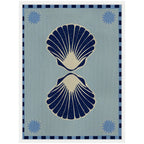 Sylvie Lush Duo 3 Seashells Framed Canvas by Shatha Al Dafai
