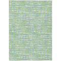 10' X 14' Mint Green Blue And Beige Abstract Washable Indoor Outdoor Area Rug
