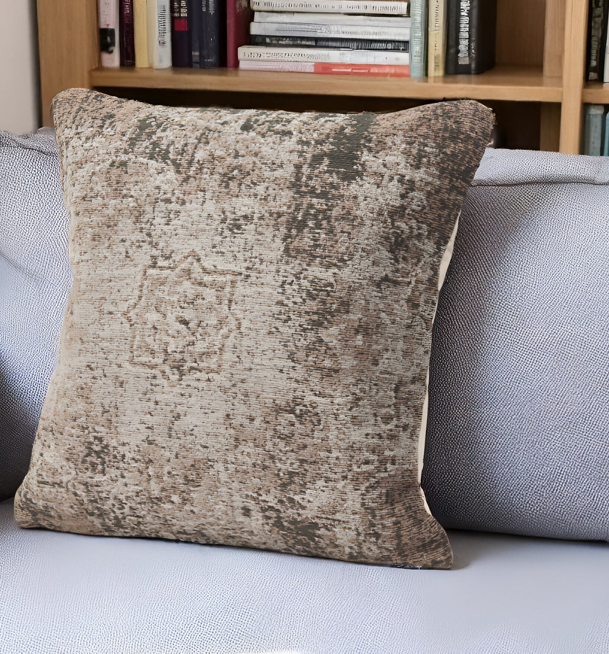 20 Taupe Chenille Throw Pillow Cover with Texture