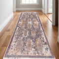 30 Runner Gray Beige And Orange Southwestern Area Rug