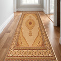 12 Beige And Cream Moroccan Runner Rug