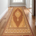 2 X 30 Red And Beige Moroccan Area Rug