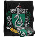 Harry Potter Slytherin Crest Officially Licensed Silky Touch Super Soft Throw Blanket 50 x 60