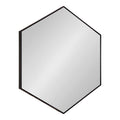 Kate and Laurel Rhodes 6-Sided Hexagon Wall Mirror, 30.75x34.75 Black