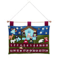 Transpac Kids Fabric Nativity Scene Jesus in Manger Advent Calendar Countdown