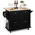 VOWNER 43  W Kitchen Island with Drop Leaf, Rolling Kitchen Island with Drawers, Portable Island Kitchen with Storage, Floating 