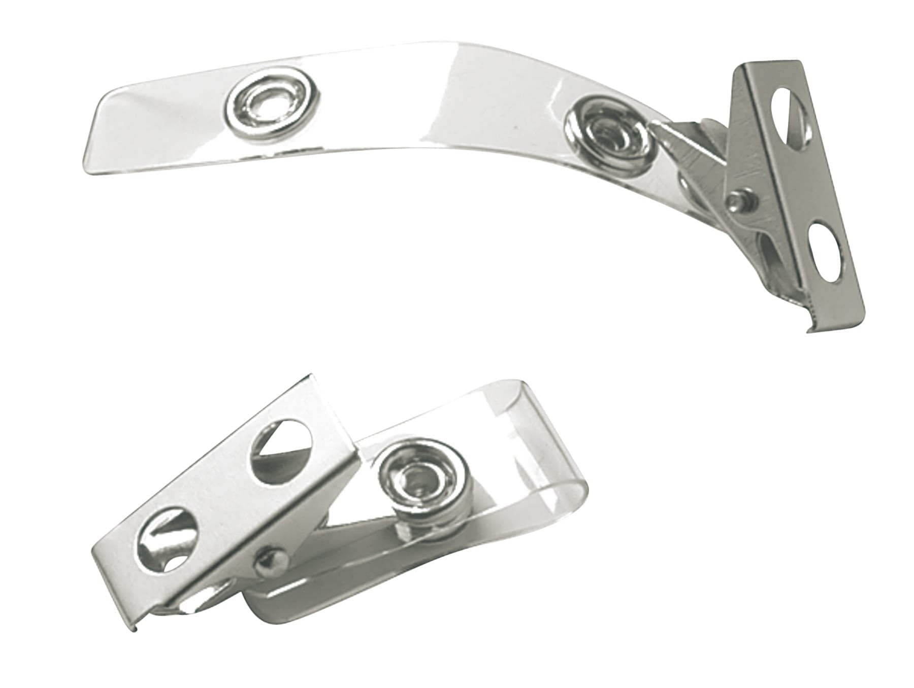 Sicurix Button Id Badge Strap Clips Clip 25 Pack Clear (Pack Of 4) (68010)