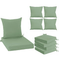 Summsun Waterproof Outdoor Patio Cushions With Removable Cover, Fade Resistant Back Pillow And Seat Cushion Set For Yard Porch G