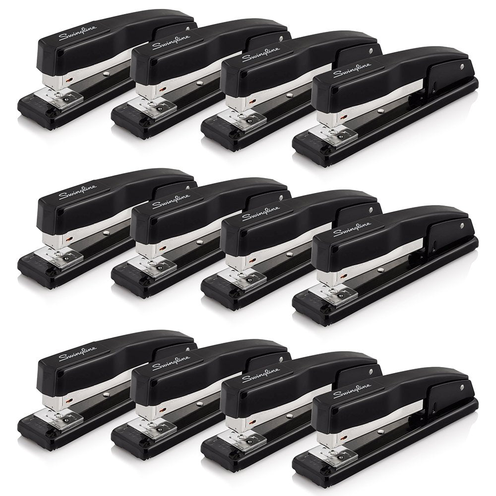 Swingline Stapler, Commercial Desktop Staplers, 20 Sheet Capacity, Black, 12 Pack (S7044401Cs)