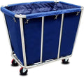 Commercial Laundry cart with wheels,10 Bushel Large Industrial Rolling Laundry Hamper with Waterproof Lining,Home Heavy Duty Lau