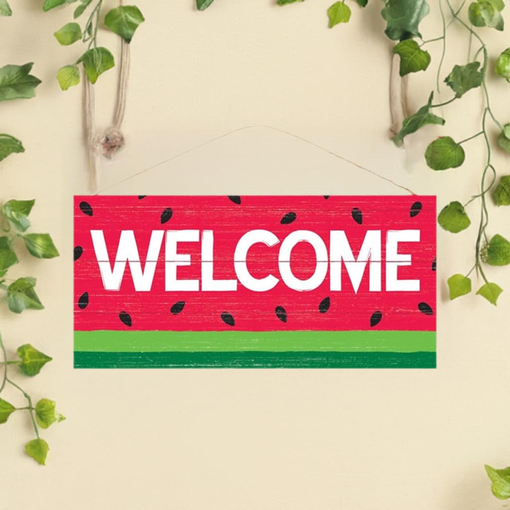 Craig Bachman Welcome Watermelon Themed Mdf Sign Wreath Accent Table Decor Wall Hanger Door Hanger Ap8370