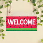 Craig Bachman Welcome Watermelon Themed Mdf Sign Wreath Accent Table Decor Wall Hanger Door Hanger Ap8370