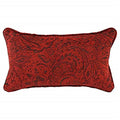 Blazing Needles Corded Rectangular Jacquard Chenille Throw Pillow, 20" x 12", Macaroon