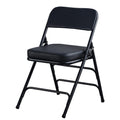 KAIHAOWIN Heavy Duty Folding Chairs Set of 2 Padded Foldable Comfortable Upholstered Chairs with High Backrest and Handle Hole f