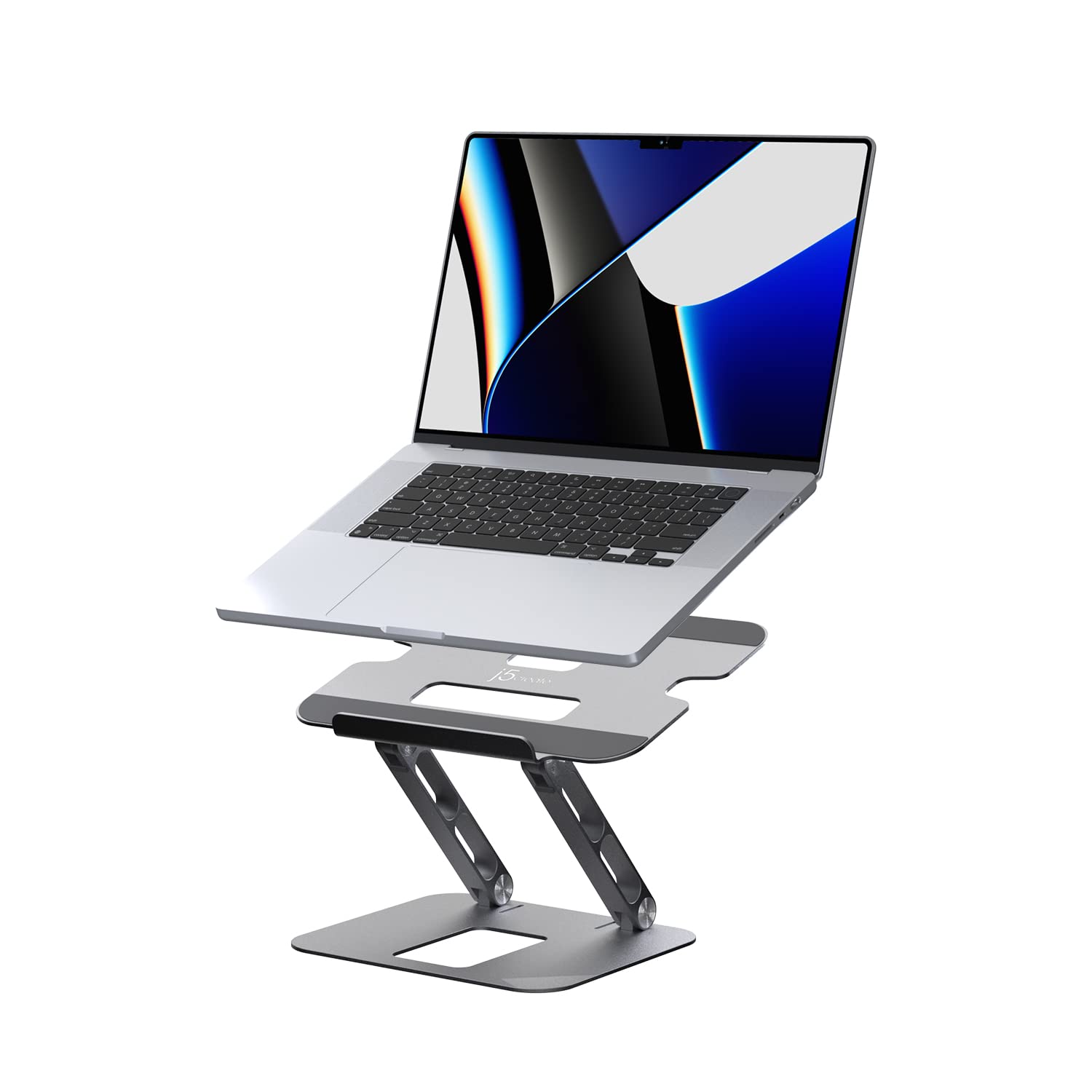 j5create Multi-Angle Aluminum Laptop Stand, Ergonomic Notebook Riser, Suitable for MacBook, Dell, HP, Lenovo, Fits Most laptops 