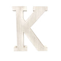HomeRoots 16' Distressed White Wash Wooden Initial Letter K Sculpture